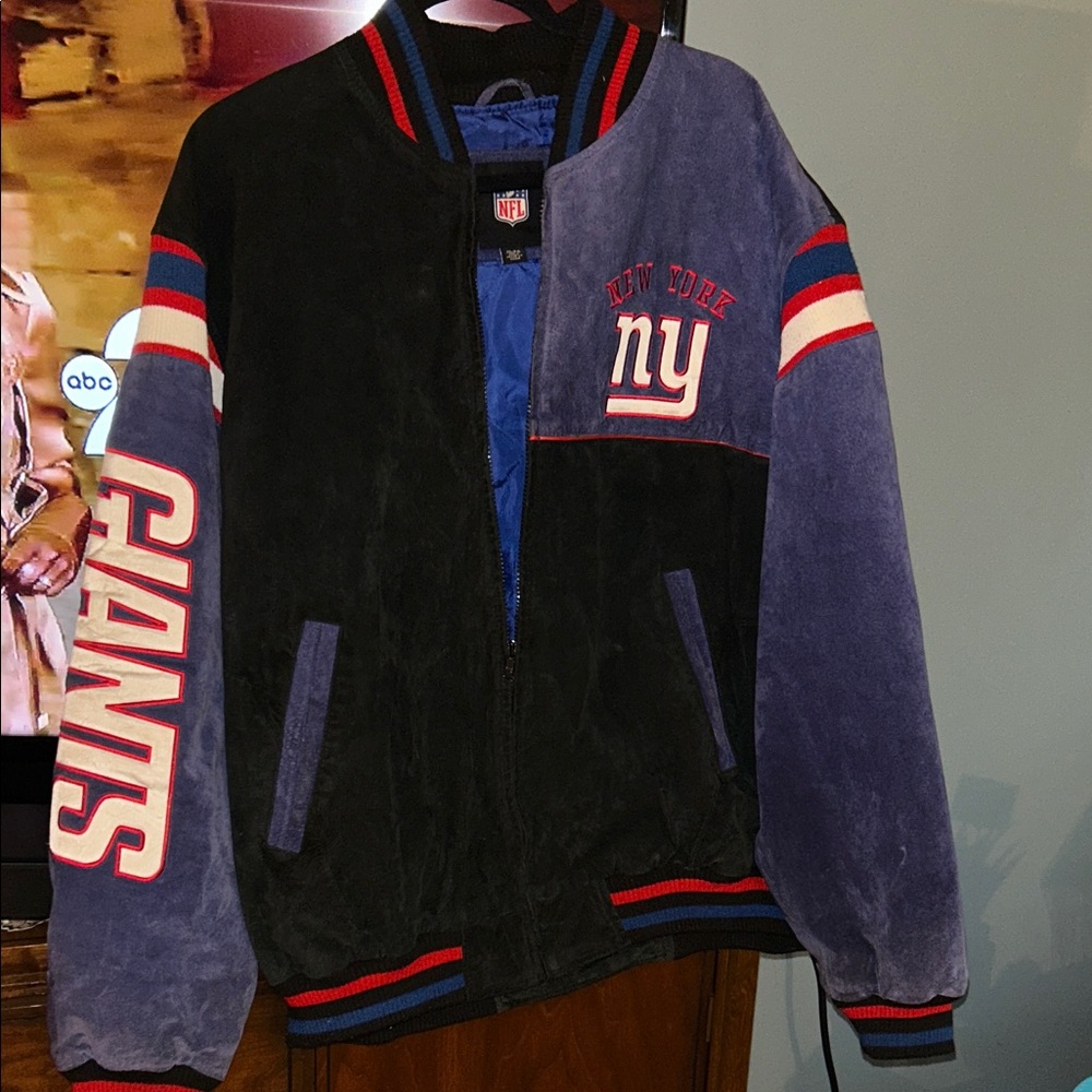 Vintage NFL New York Giants Black and Blue Varsity Jacket Size XL Men’s - Picture 2 of 9